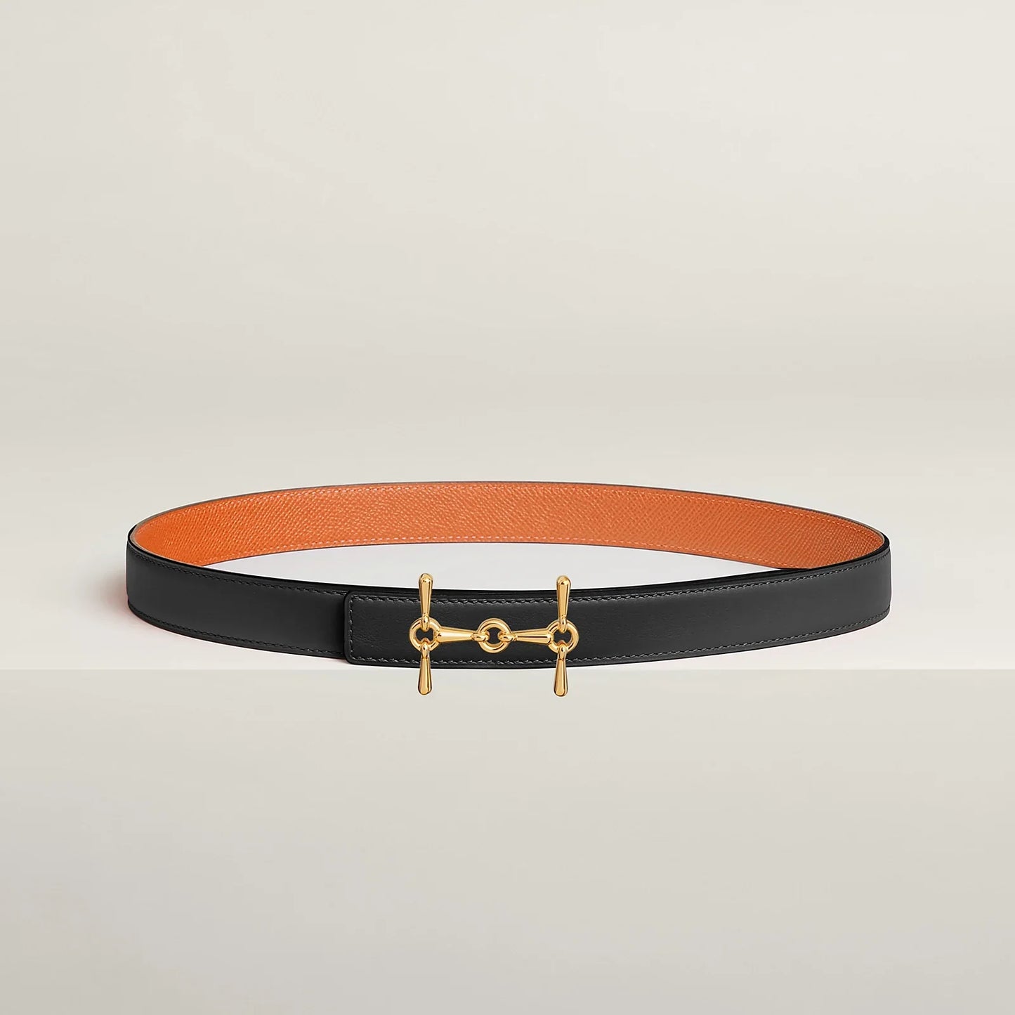 H EQUESTRE BELT BUCKLE & REVERSIBLE LEATHER STRAP 24 MM