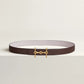 H EQUESTRE BELT BUCKLE & REVERSIBLE LEATHER STRAP 24 MM