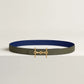 H EQUESTRE BELT BUCKLE & REVERSIBLE LEATHER STRAP 24 MM