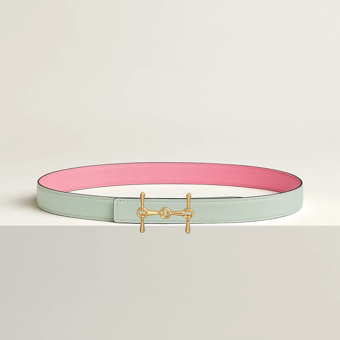 H EQUESTRE BELT BUCKLE & REVERSIBLE LEATHER STRAP 24 MM