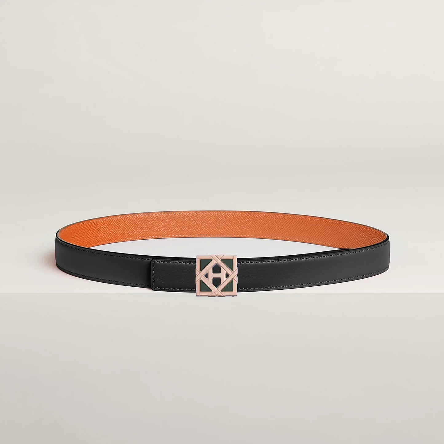 H ROSERAIE BELT BUCKLE & REVERSIBLE LEATHER STRAP 24 MM
