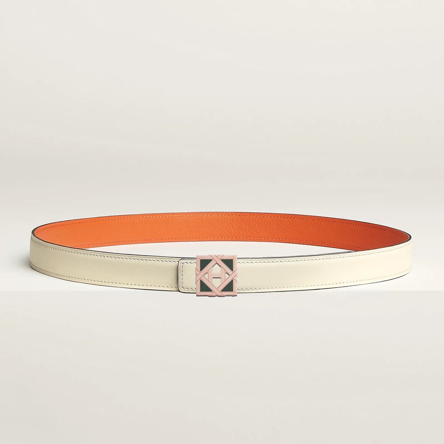 H ROSERAIE BELT BUCKLE & REVERSIBLE LEATHER STRAP 24 MM
