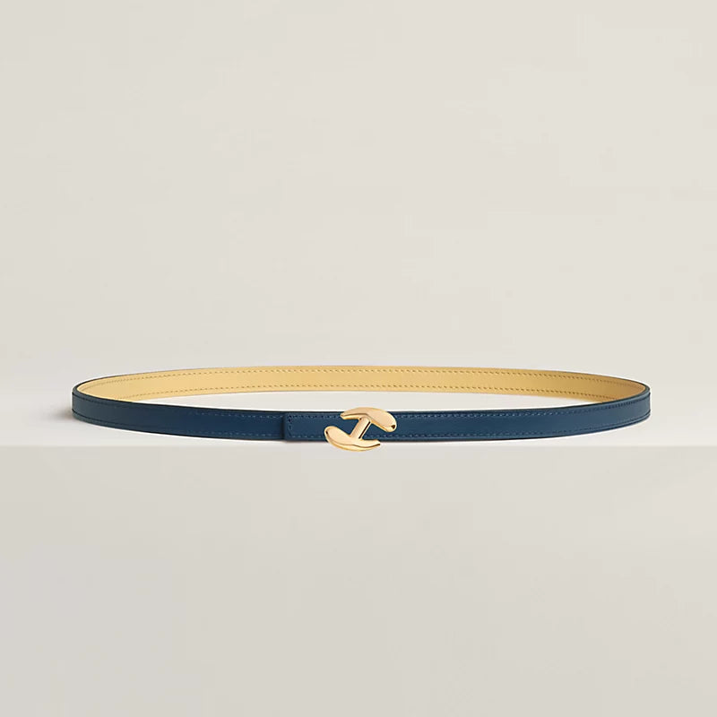MY H BELT BUCKLE & REVERSIBLE LEATHER STRAP 13 MM