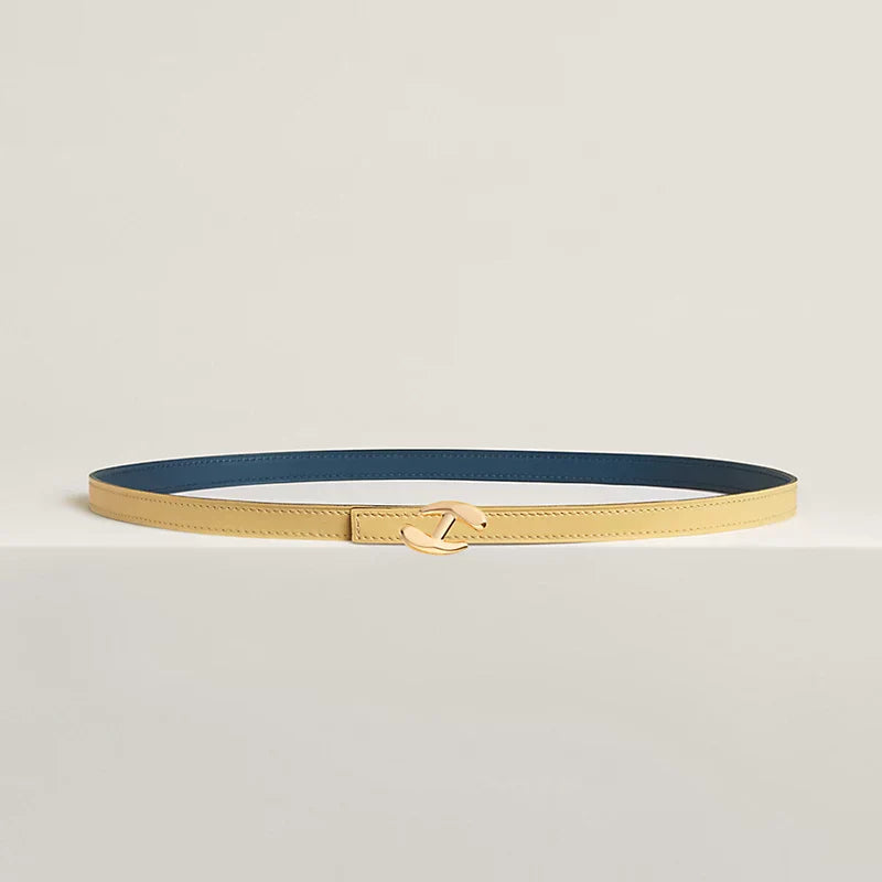 MY H BELT BUCKLE & REVERSIBLE LEATHER STRAP 13 MM