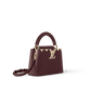 Capucines Mini Taurillon Leather Bordeaux Top Handle Bag