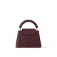 Capucines Mini Taurillon Leather Bordeaux Top Handle Bag