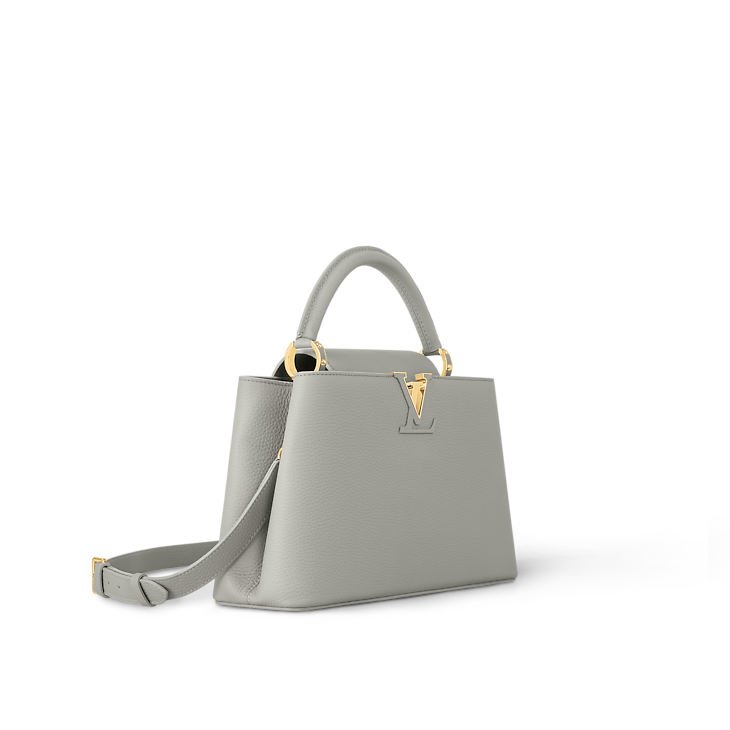 Capucines MM Taurillon Leather Black Top Handle Bag
