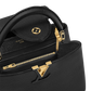 Capucines MM Taurillon Leather Black Top Handle Bag