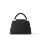 Capucines MM Taurillon Leather Black Top Handle Bag