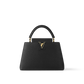 Capucines MM Taurillon Leather Black Top Handle Bag