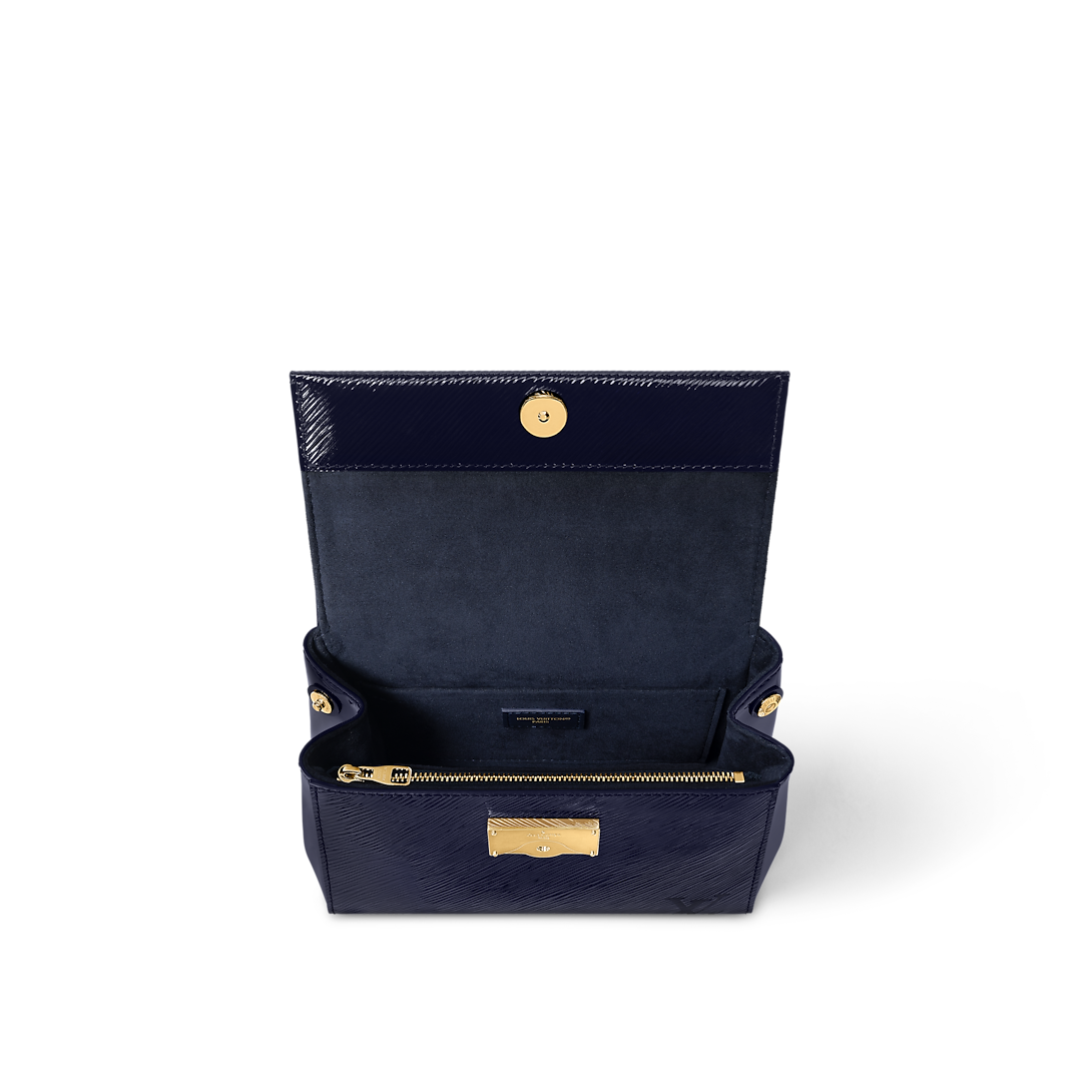 Cluny Mini Epi Leather Sapphire Blue Top Handle Bag