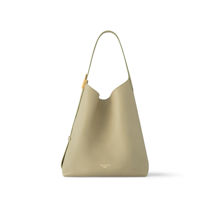 Low Key Hobo MM Smooth Calfskin Leather Black Top Handle Bag