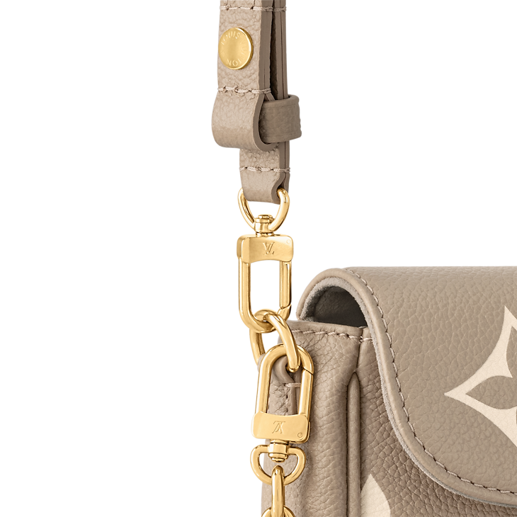 Wallet On Chain Ivy Monogram Empreinte Leather Cream Cross-Body Bag