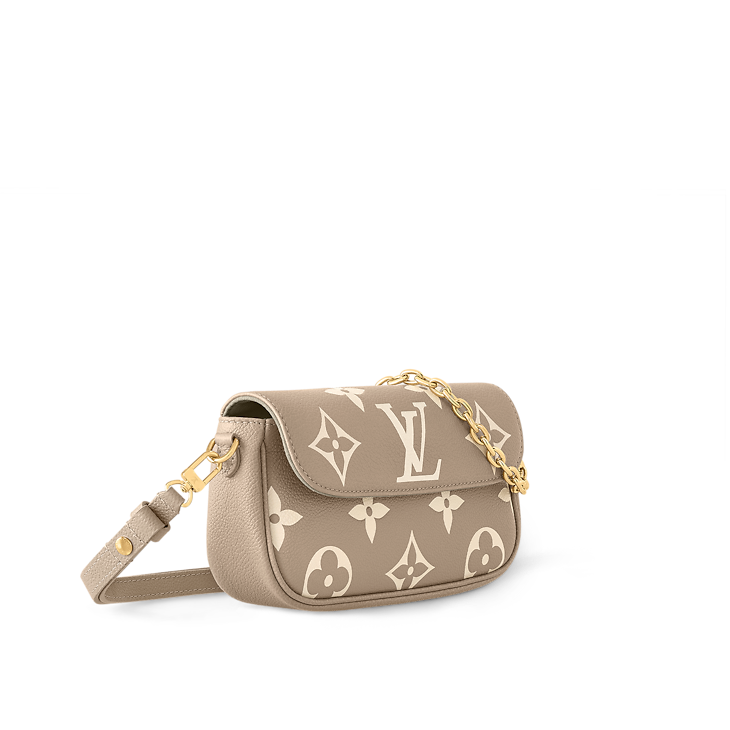 Wallet On Chain Ivy Monogram Empreinte Leather Cream Cross-Body Bag