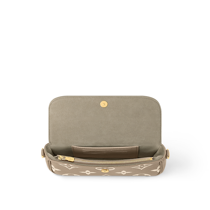 Wallet On Chain Ivy Monogram Empreinte Leather Cream Cross-Body Bag