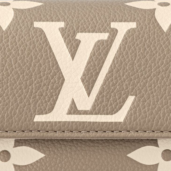 Wallet On Chain Ivy Monogram Empreinte Leather Cream Cross-Body Bag