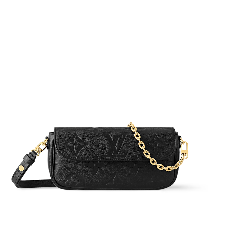 Wallet On Chain Ivy Monogram Empreinte Leather Cream Cross-Body Bag