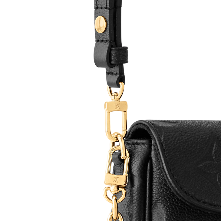 Wallet On Chain Ivy Monogram Empreinte Leather Cream Cross-Body Bag
