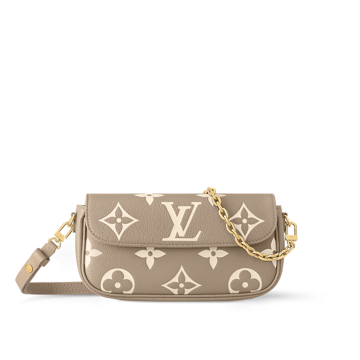 Wallet On Chain Ivy Monogram Empreinte Leather Cream Cross-Body Bag