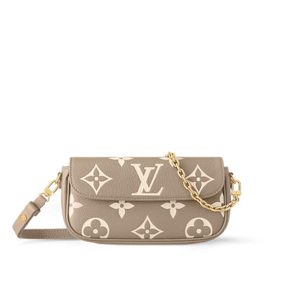 Wallet On Chain Ivy Monogram Empreinte Leather Cream Cross-Body Bag