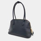 Miu Miu Black Leather Logo Embossed Top Handle Bag