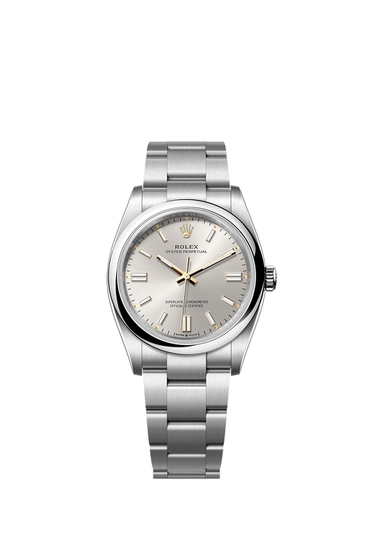 Oyster Perpetual 36 36mm Oystersteel Silver Dial Smooth Bezel Oyster Bracelet Self-Winding Watch