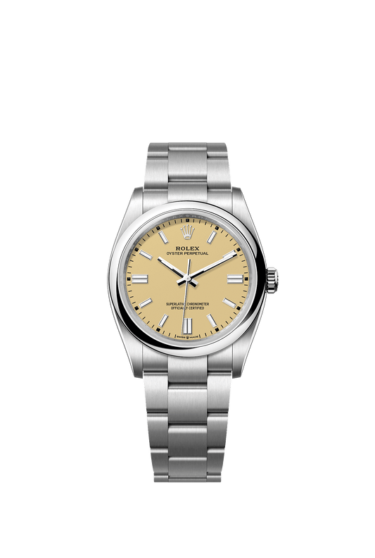 Oyster Perpetual 36 36mm Oystersteel Beige Dial Oyster Bracelet Self-Winding Watch