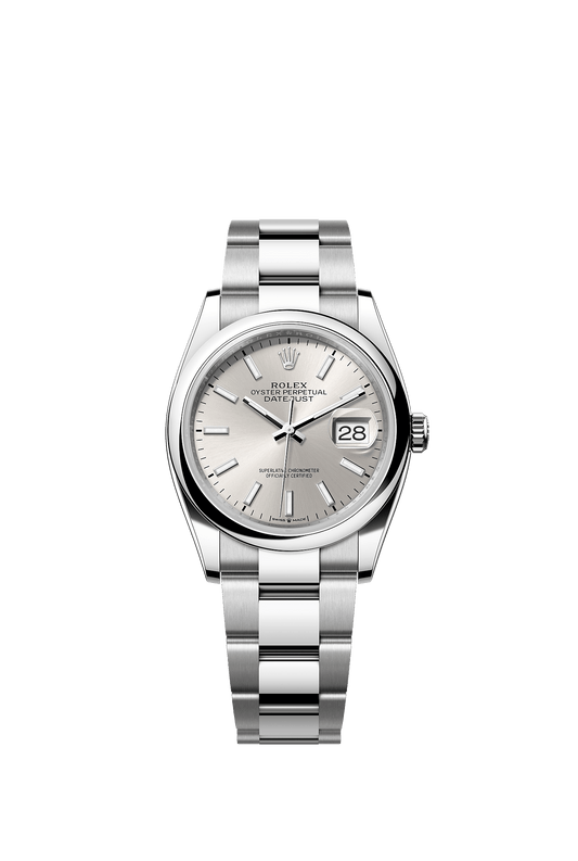 Datejust 36 36mm Oystersteel Silver Dial Smooth Bezel Oyster Bracelet Self-Winding Watch