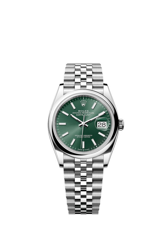 Datejust 36 36mm Oystersteel Mint Green Sunray Dial Jubilee Bracelet Self-Winding Watch