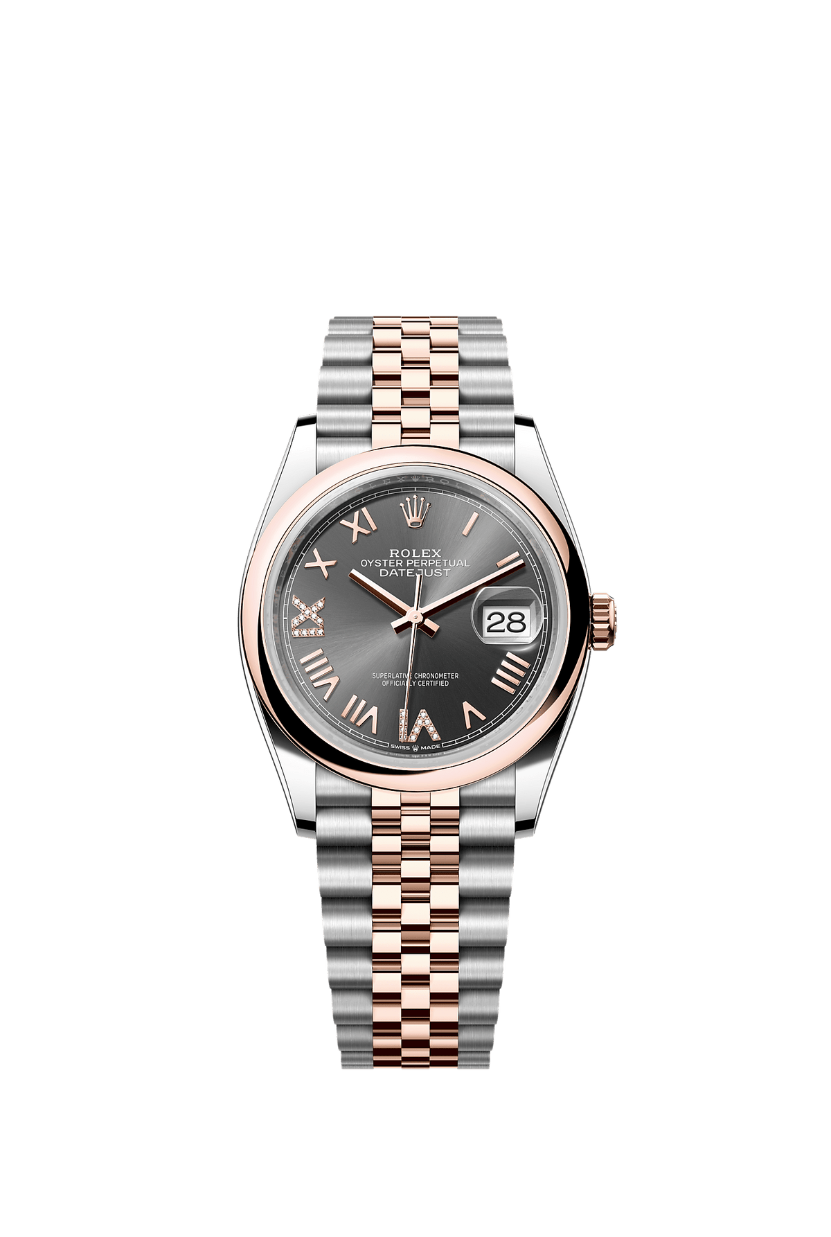 Datejust 36 Oystersteel Everose Gold Slate Dial Jubilee Bracelet 36mm Self-Winding Watch