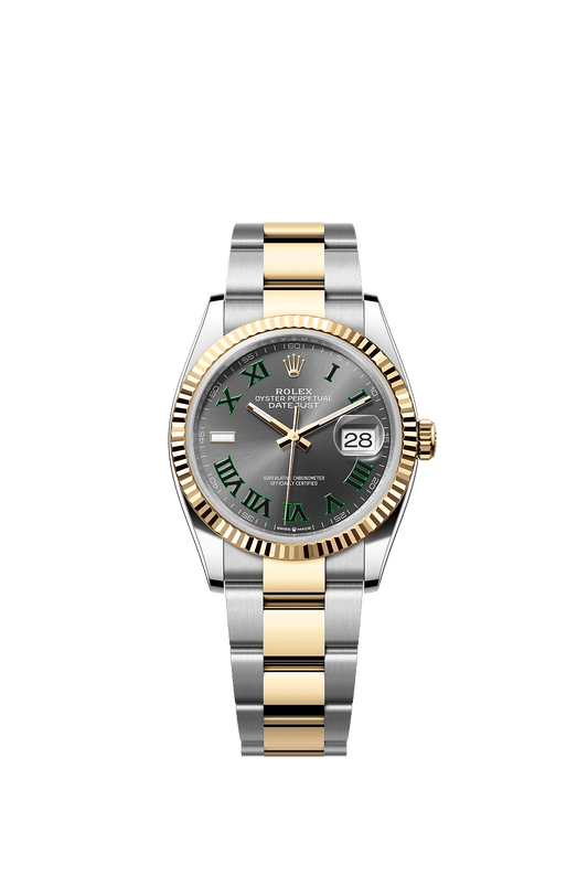 Datejust 36 36mm Oystersteel Yellow Gold Slate Dial Oyster Bracelet Self-Winding Watch
