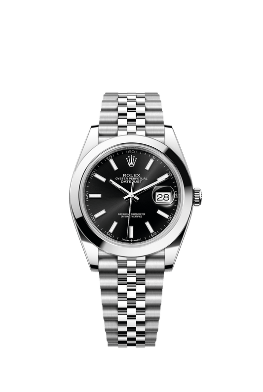Datejust 41 41mm Oystersteel Bright Black Dial Jubilee Bracelet Self-Winding Watch