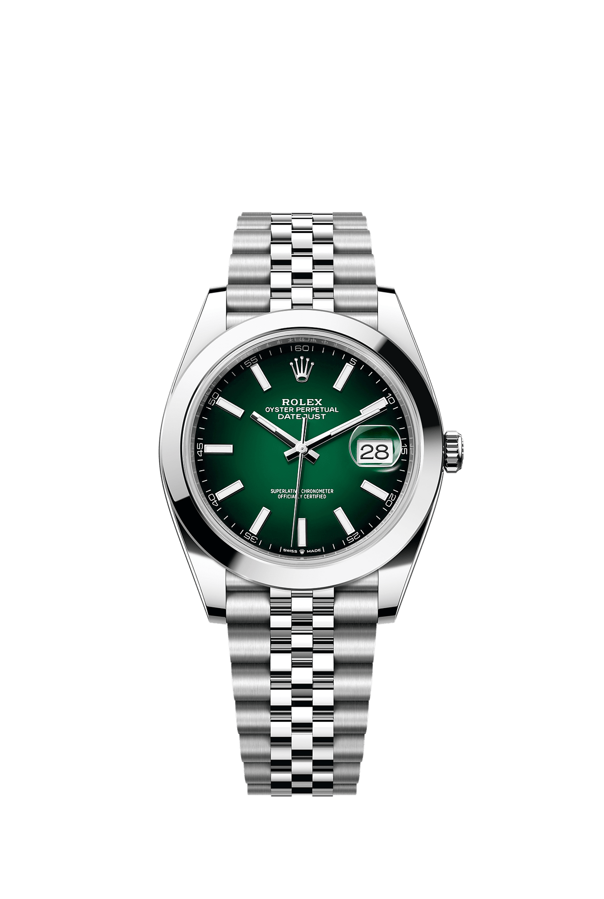 Datejust 41 41mm Oystersteel Green Ombré Dial Jubilee Bracelet Self-Winding Watch