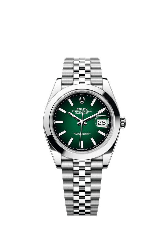 Datejust 41 41mm Oystersteel Green Ombré Dial Jubilee Bracelet Self-Winding Watch