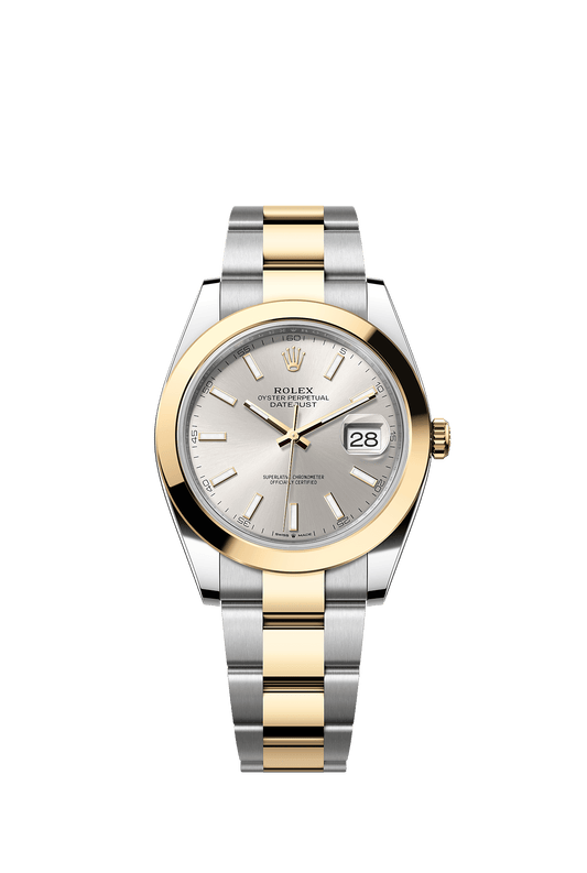 Datejust 41 41mm Oystersteel Yellow Gold Silver Dial Oyster Bracelet Self-Winding Watch