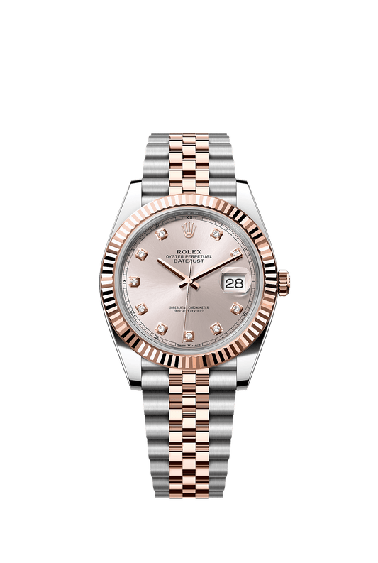 Datejust 41 41mm Oystersteel Everose Gold Sundust Diamond Dial Jubilee Bracelet Self-Winding Watch