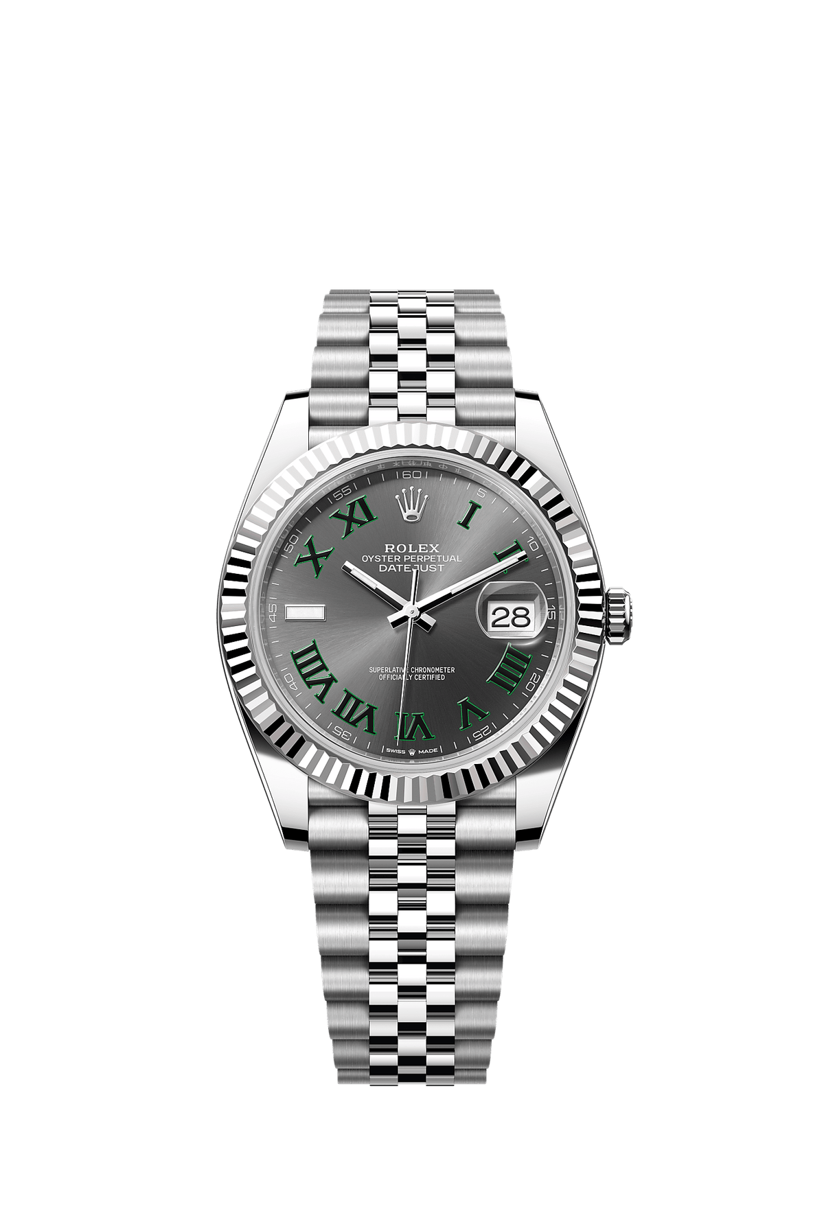 Datejust 41 41mm Oystersteel White Gold Slate Dial Jubilee Bracelet Self-Winding Watch