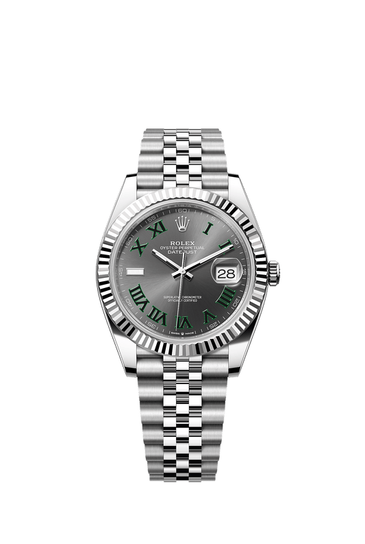 Datejust 41 41mm Oystersteel White Gold Slate Dial Jubilee Bracelet Self-Winding Watch