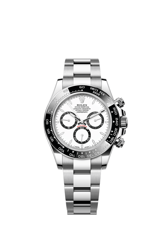 Cosmograph Daytona 40mm Oystersteel White Dial Black Counter Rings Oyster Bracelet Self-Winding Chronograph Watch