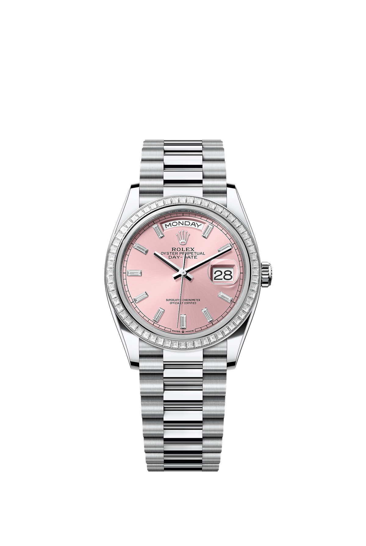 Day-Date 36 950 Platinum Pink Diamond Dial President Bracelet 36mm Self-Winding Watch