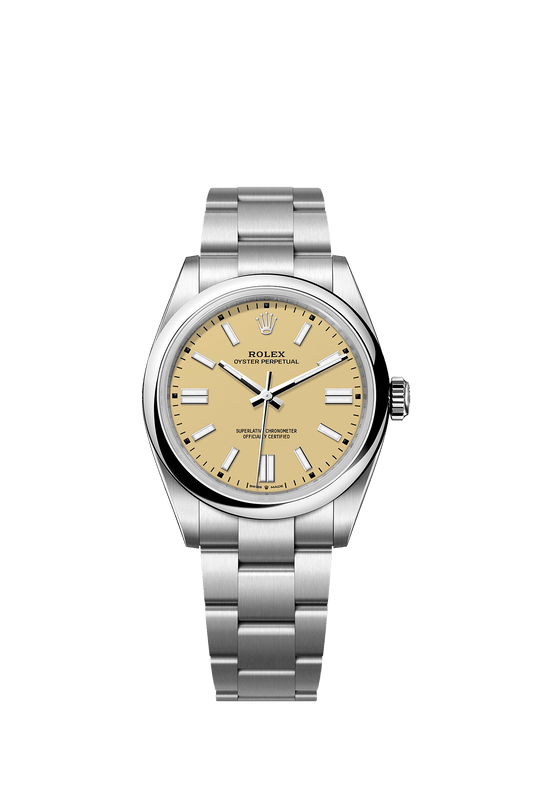 Oyster Perpetual 41 41mm Oystersteel Beige Dial Domed Bezel Oyster Bracelet Self-Winding Watch