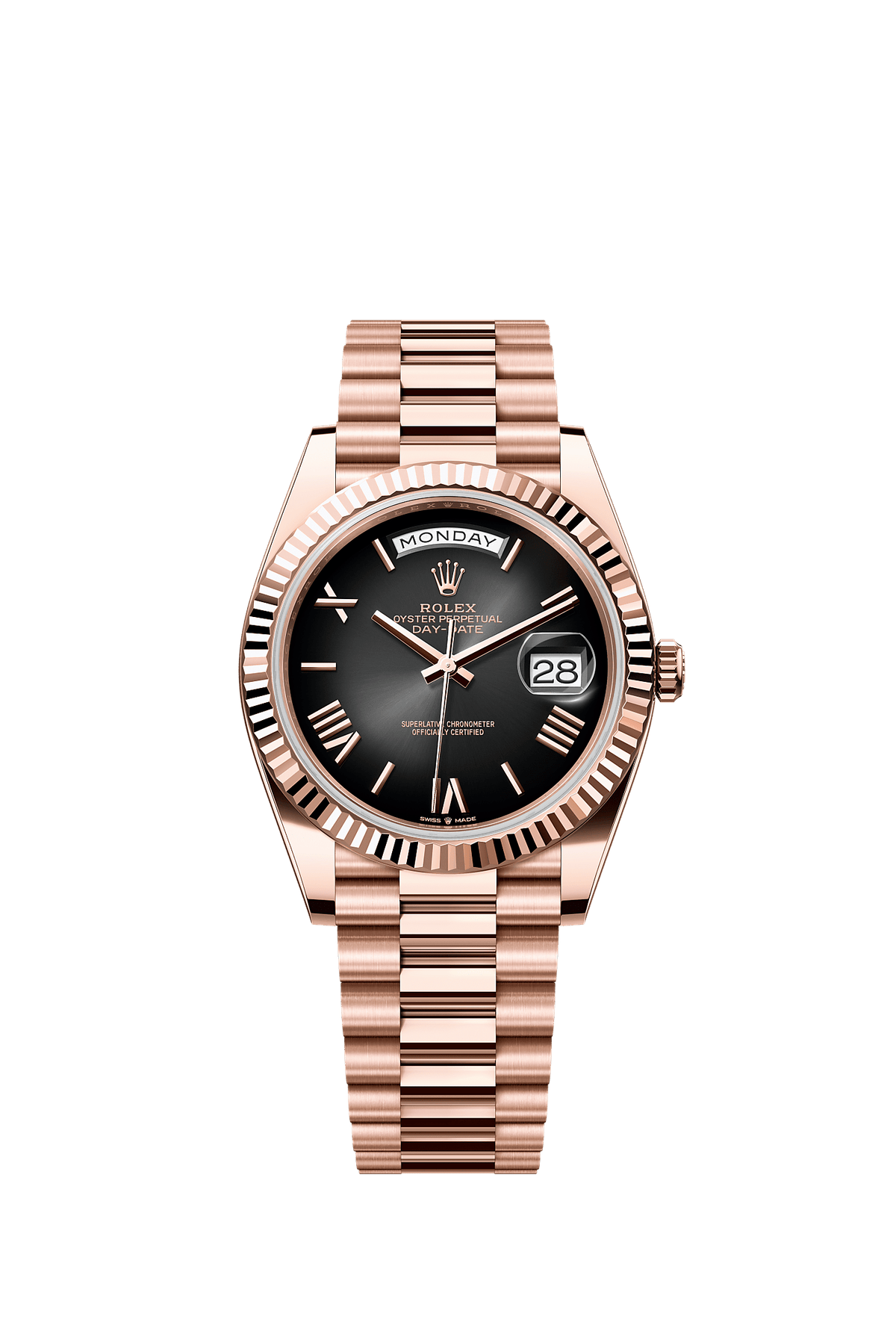 Day-Date 40 Oyster Perpetual Chronometer Watch 40mm 18ct Everose Gold Slate Ombré Dial President Bracelet
