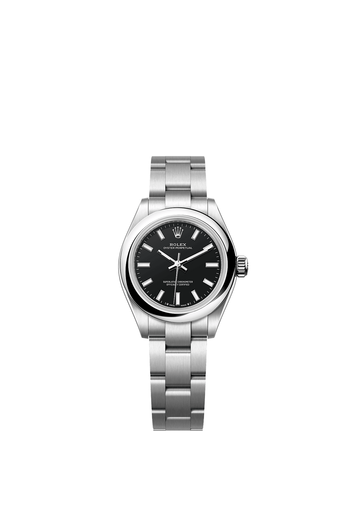 Oyster Perpetual 28 Oystersteel Black Dial Oyster Bracelet 28mm Self-Winding Watch