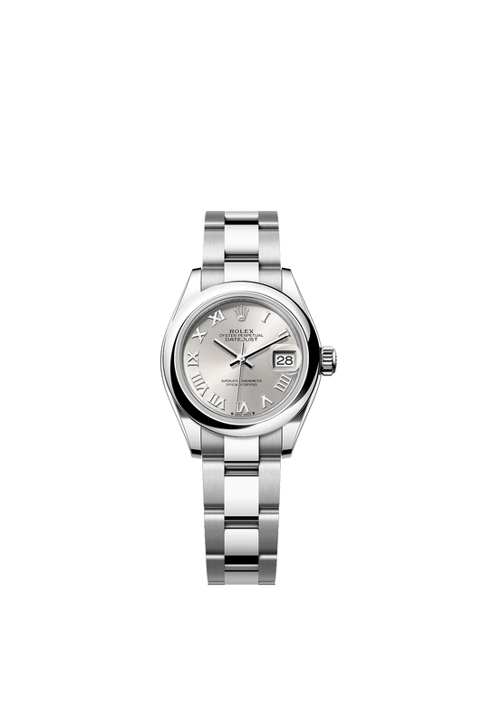 Lady-Datejust 28 Oystersteel Silver Dial Oyster Bracelet 28mm Self-Winding Watch