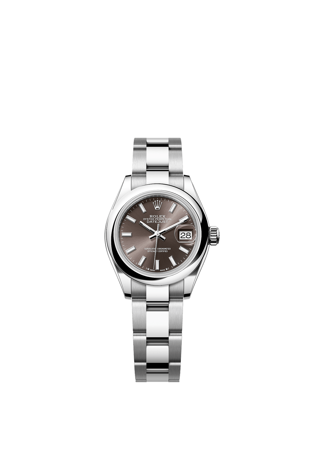Lady-Datejust 28 Oystersteel Dark Grey Dial Oyster Bracelet 28mm Self-Winding Watch