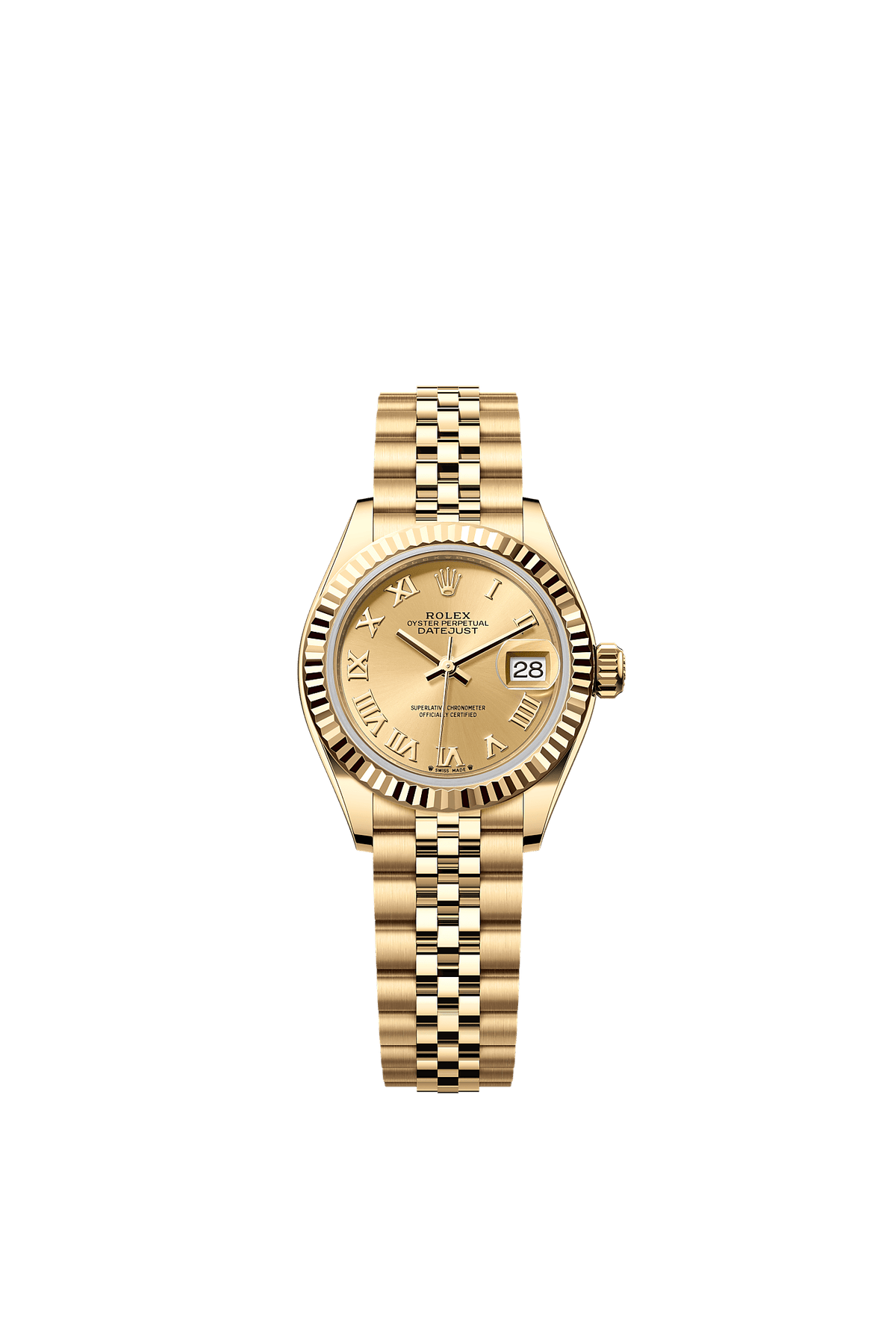 Lady-Datejust Oyster Chronometer Watch 28mm 18ct Yellow Gold Champagne Dial Jubilee Bracelet