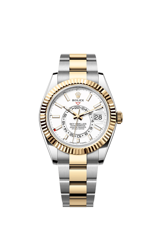 Sky-Dweller 42mm Oystersteel Yellow Gold Intense White Dial Oyster Bracelet Self-Winding Watch