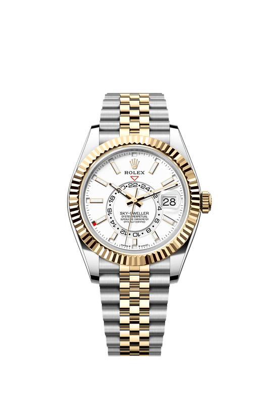 Sky-Dweller 42mm Oystersteel Yellow Gold Intense White Dial Jubilee Bracelet Self-Winding Watch