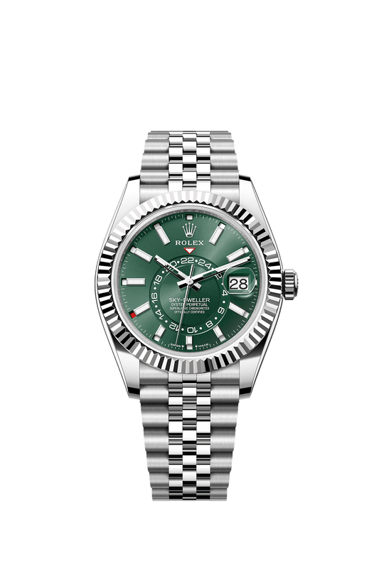 Sky-Dweller 42mm Oystersteel White Gold Mint Green Dial Jubilee Bracelet Self-Winding Watch