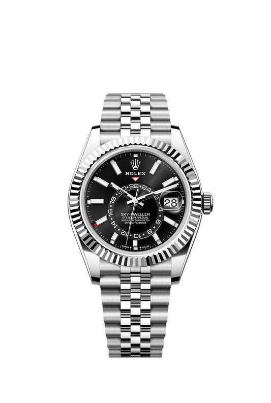 Sky-Dweller 42mm Oystersteel White Gold Bright Black Dial Jubilee Bracelet Self-Winding Watch